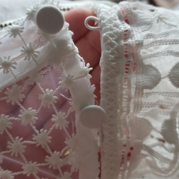 ❌SOLD❌NEW WITH TAGS Yoke Frill Mini Dress White - Picture 12 of 12